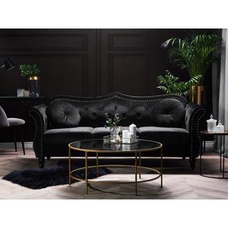 Beliani 3 Sitzer Sofa aus Samtstoff Glamourös SKIEN  