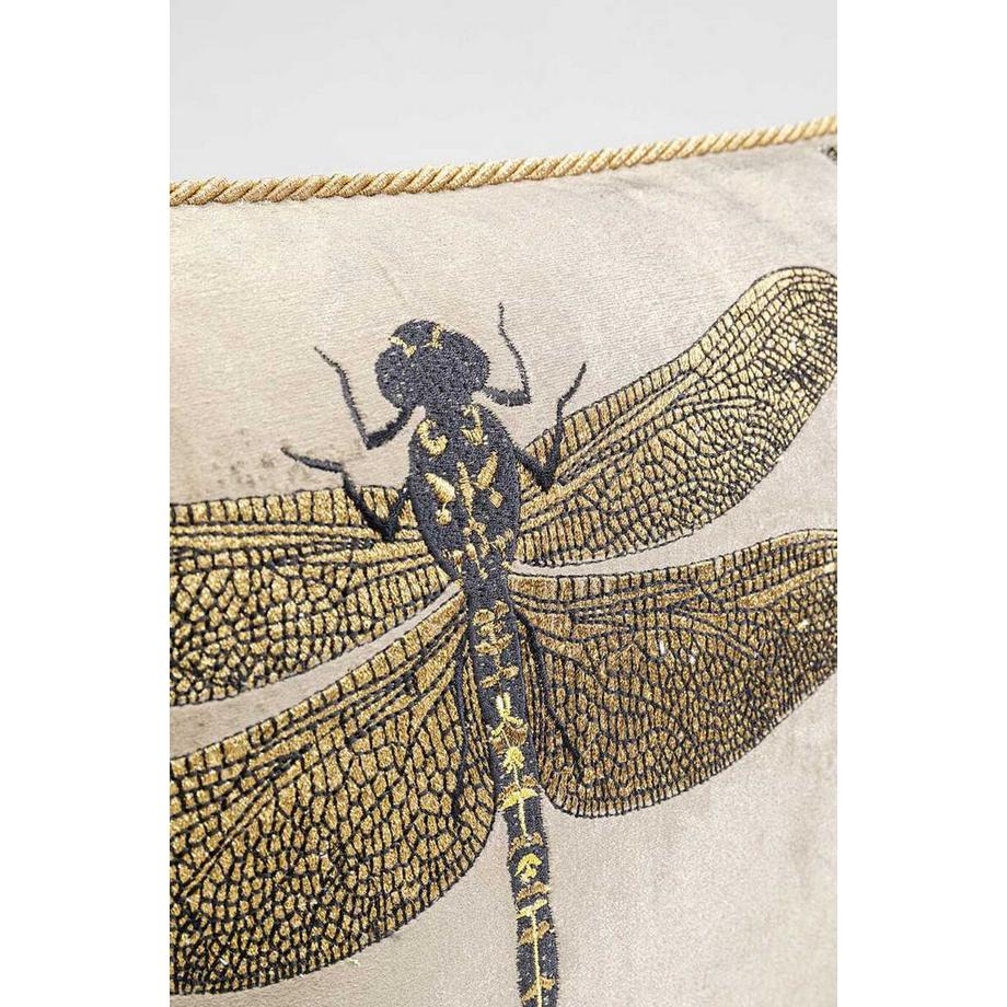 KARE Design Cuscino Glitter Dragonfly marrone 50x30  