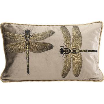 Coussin Glitter Dragonfly marron 50x30