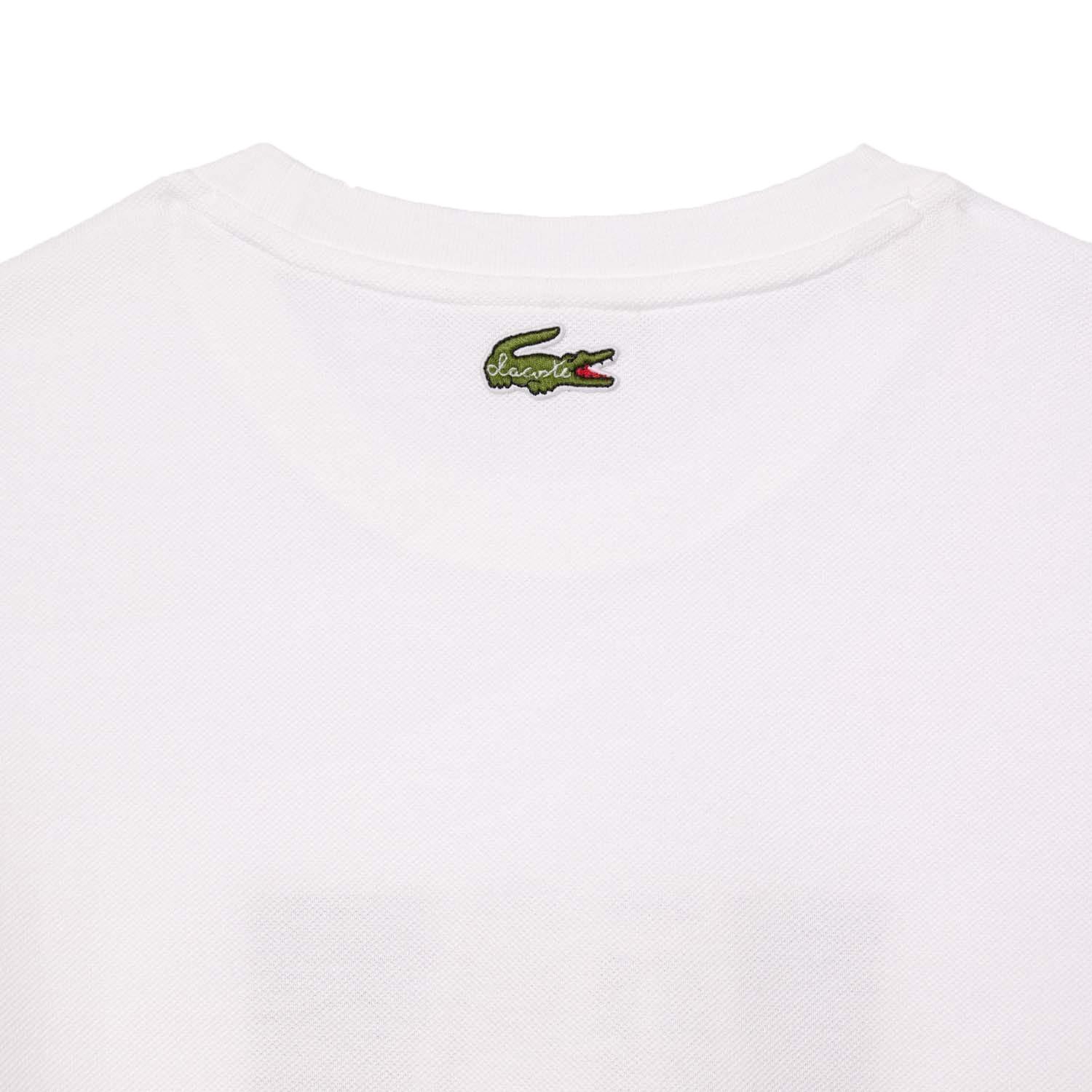 LACOSTE T-Shirt Piqué avec Imprimé Tennis  