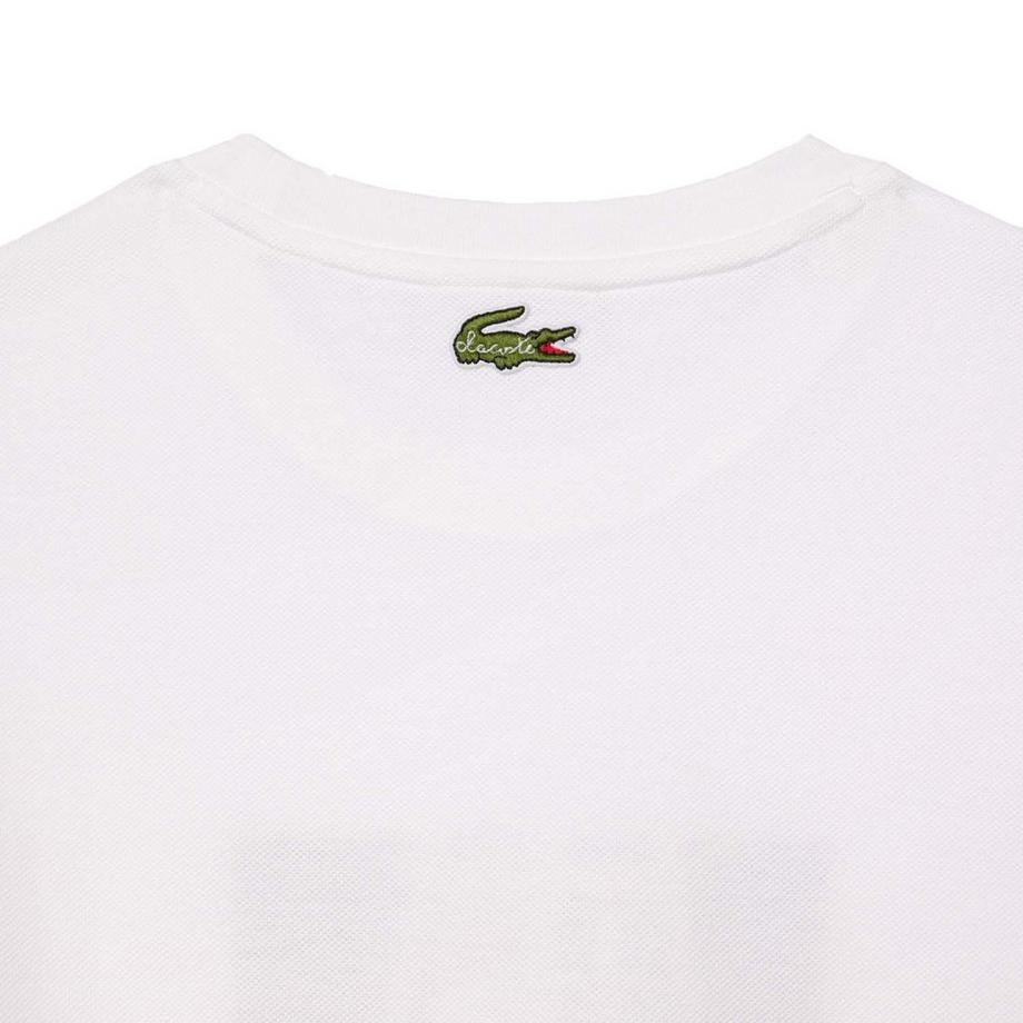 LACOSTE T-Shirt Piqué avec Imprimé Tennis  