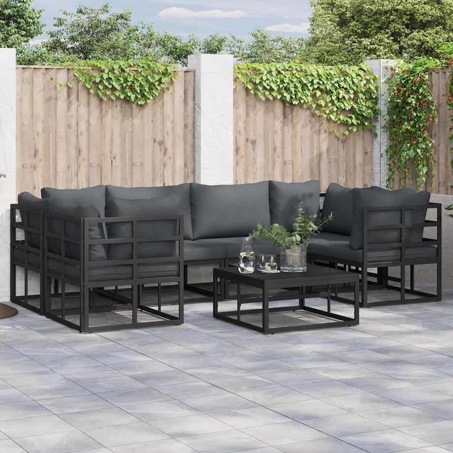 VidaXL Gartensofa-set aluminium  