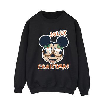Mickey Mouse Jolly Christmas Glasses Sweatshirt