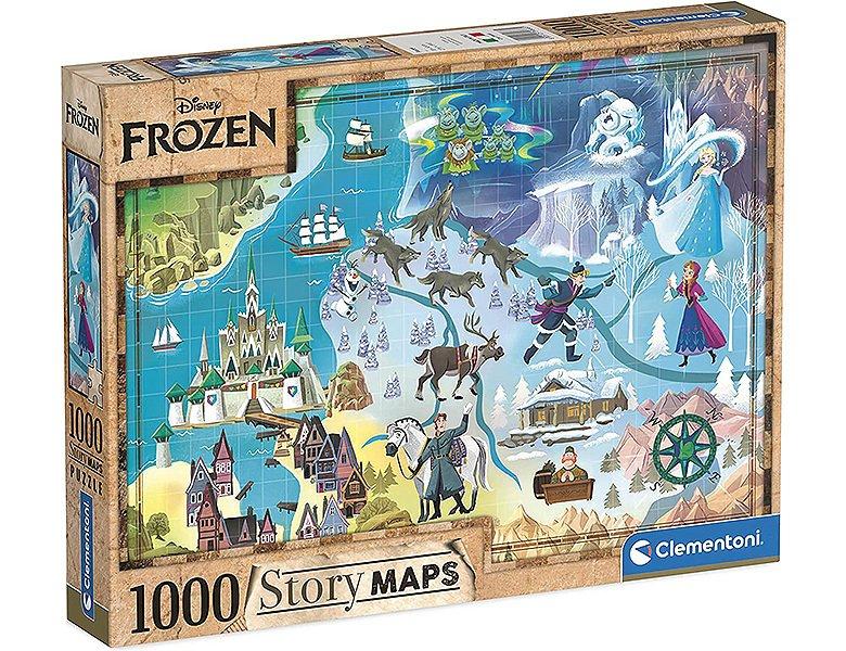 Clementoni  Puzzle Disney Frozen Story Maps (1000Teile) 