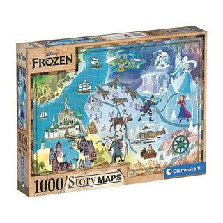 Clementoni  Puzzle Disney Frozen Story Maps (1000Teile) 