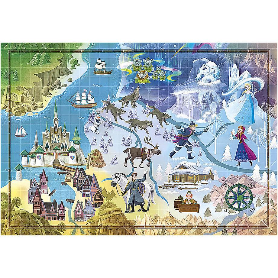 Clementoni  Puzzle Disney Frozen Story Maps (1000Teile) 