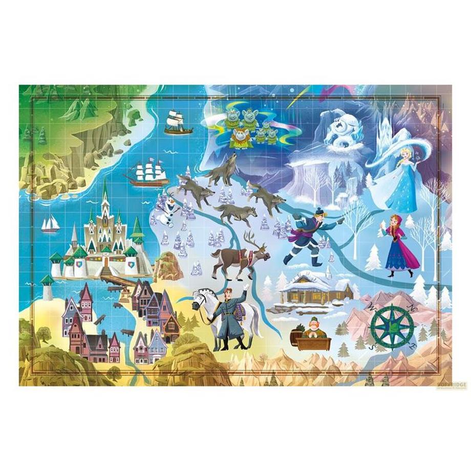 Clementoni  Puzzle Disney Frozen Story Maps (1000Teile) 