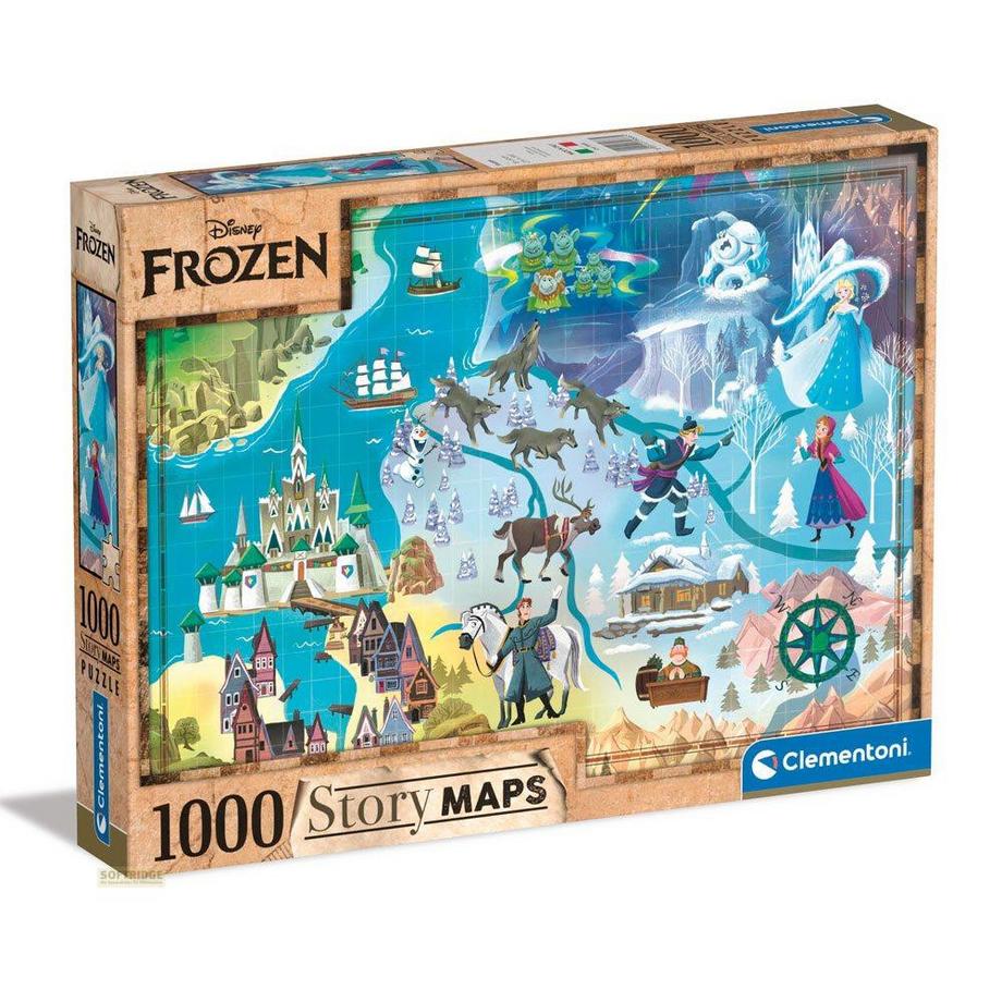 Clementoni  Puzzle Disney Frozen Story Maps (1000Teile) 