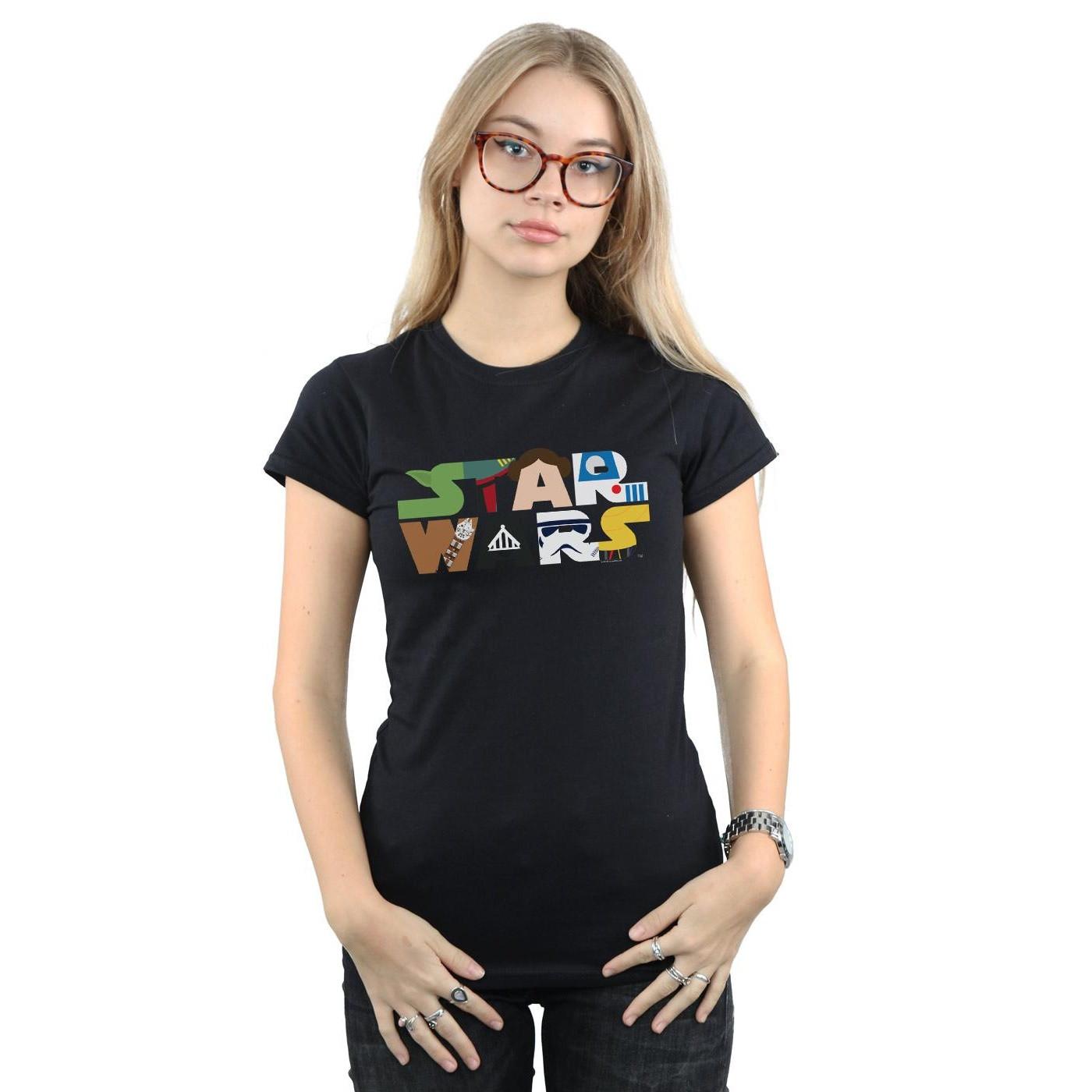 STAR WARS Star Wars Logo T-Shirt Stampata  