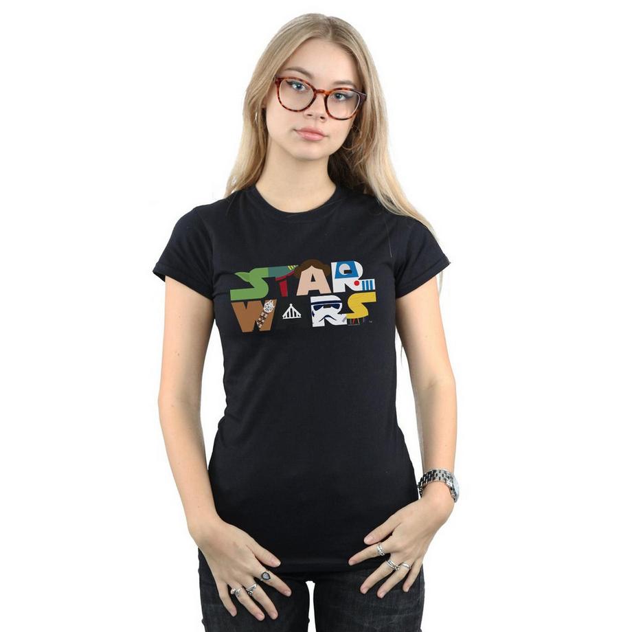 STAR WARS Star Wars Logo Bedrucktes T-Shirt  