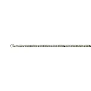 Collier 8 pièces or blanc 750, 3.8mm, 50cm
