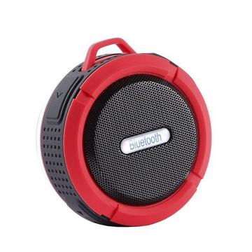 Altoparlante impermeabile wireless con ventosa - rosso