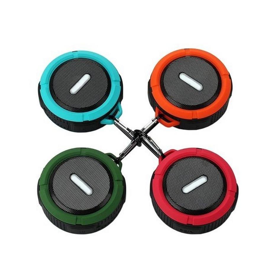 eStore  Haut-parleur étanche sans fil avec ventouse - Rouge 