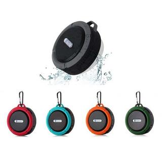 eStore  Kabelloser, wasserdichter Lautsprecher mit Saugnapf – Rot 