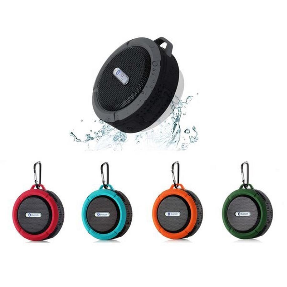 eStore  Haut-parleur étanche sans fil avec ventouse - Rouge 