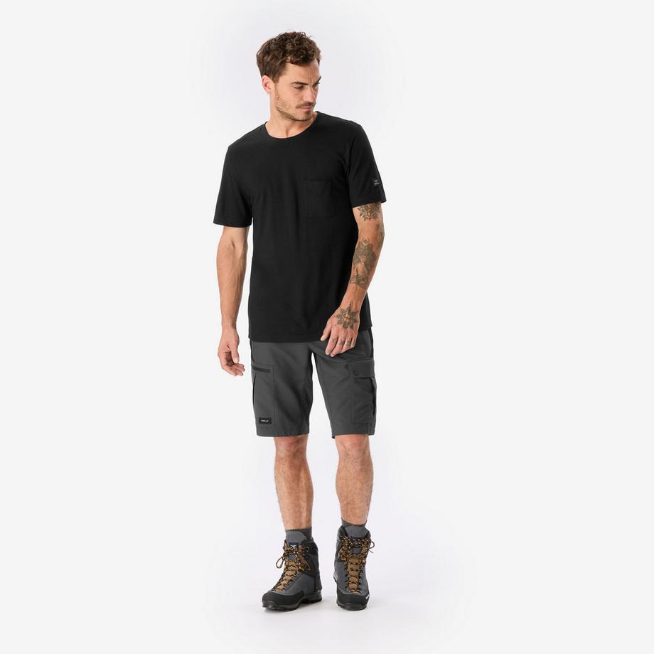 SIMOND  T-shirt manches courtes 100 % laine mérinos homme, Merino 100% noir 