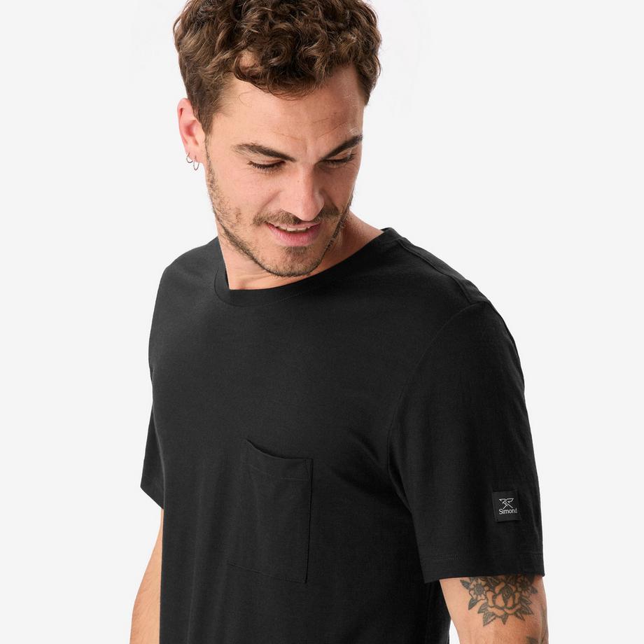 SIMOND  T-shirt manches courtes 100 % laine mérinos homme, Merino 100% noir 