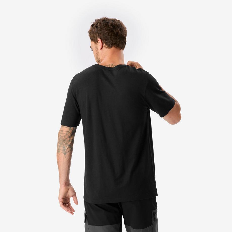 SIMOND  T-shirt manches courtes 100 % laine mérinos homme, Merino 100% noir 