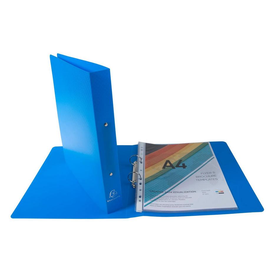 Exacompta Raccoglitore polipropilene Opak - 2 anelli 30mm - A4 maxi - x 20  