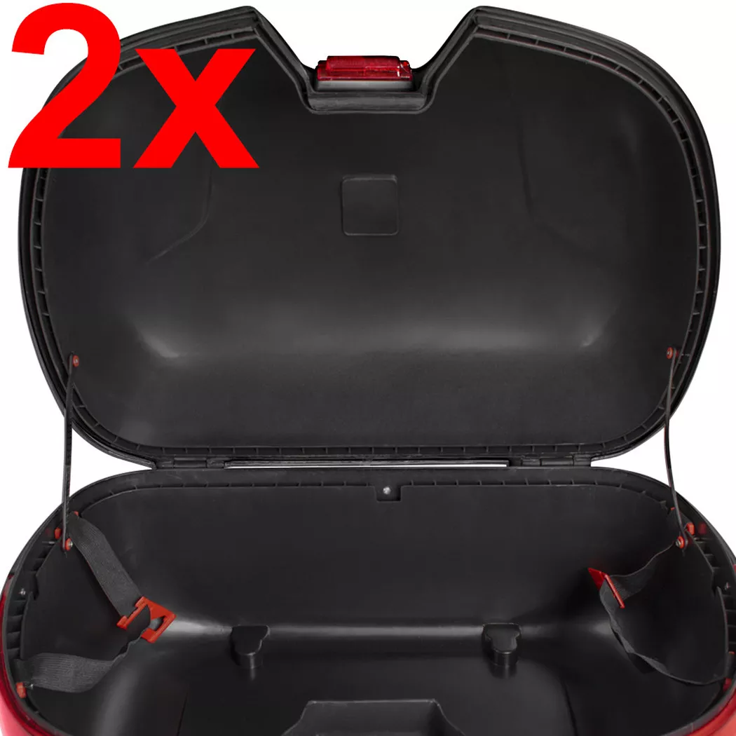 Tectake - 2 Motorradkoffer - Volumen ca. 49 Liter, One Size, Schwarz