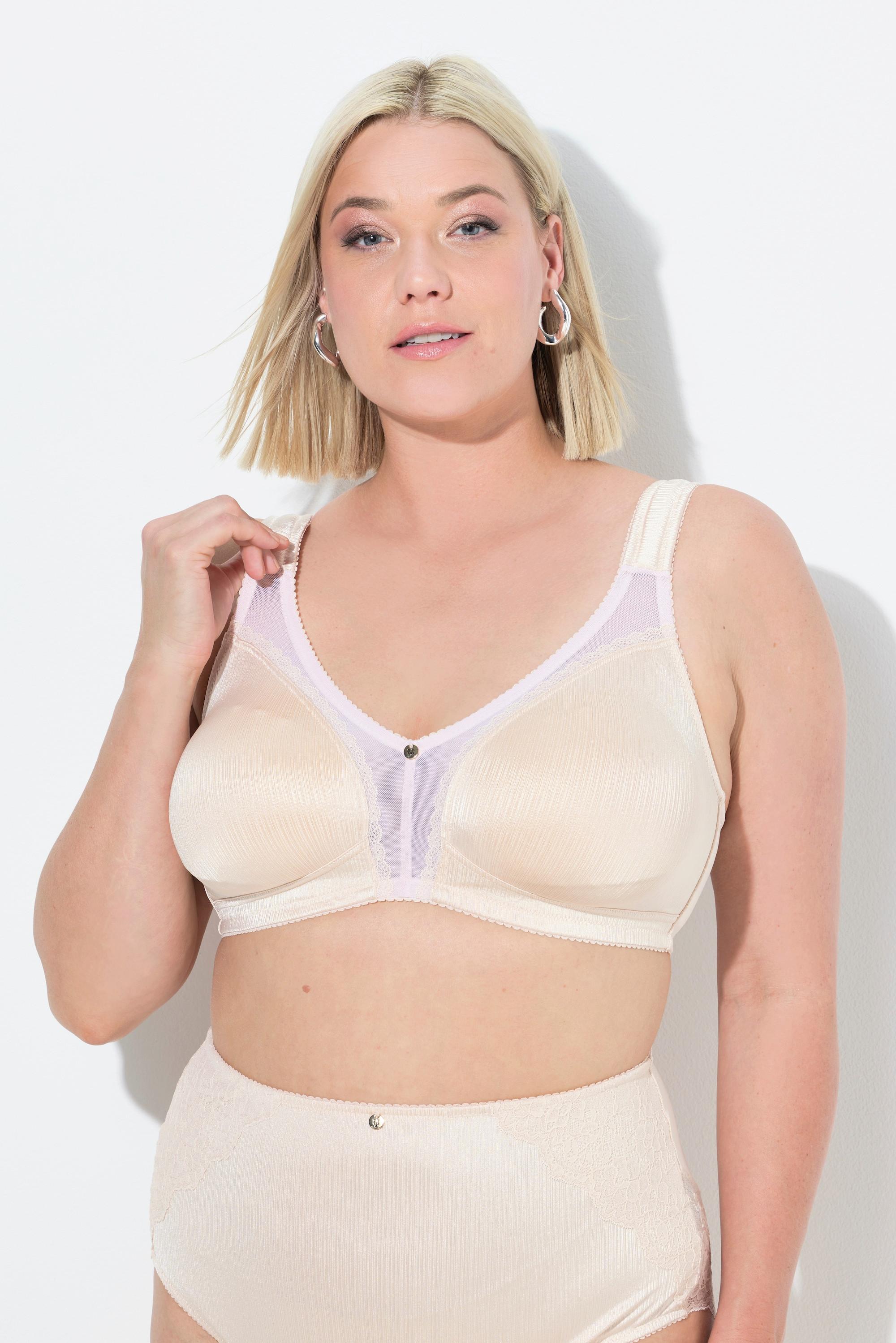 Ulla Popken Minimizer-BH Satin Spitze Ohne Bügel Cup C-F  