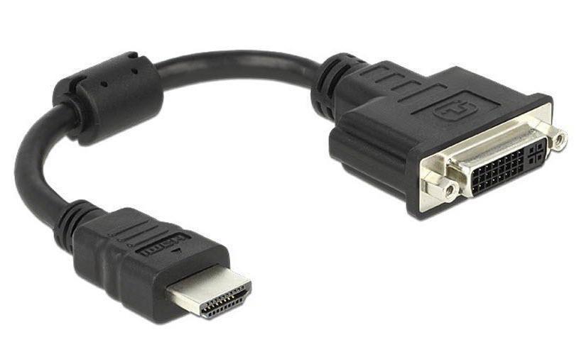 DeLock  DeLOCK 0.2m HDMI-DVI M/F 0,2 m HDMI tipo A (Standard) DVI-D Nero 