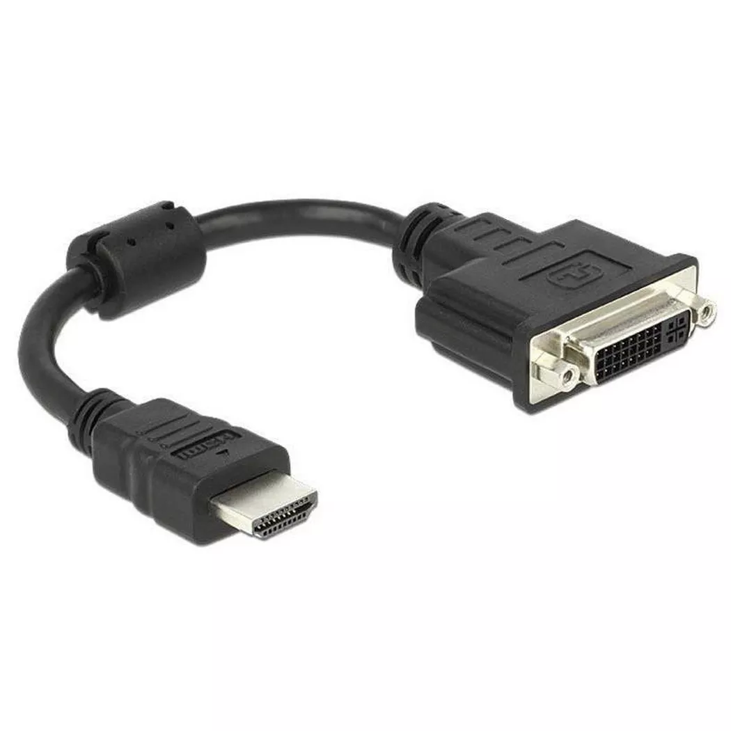 DeLOCK 0.2m HDMI-DVI M/F HDMI Type A (Standard) DVI-D Black