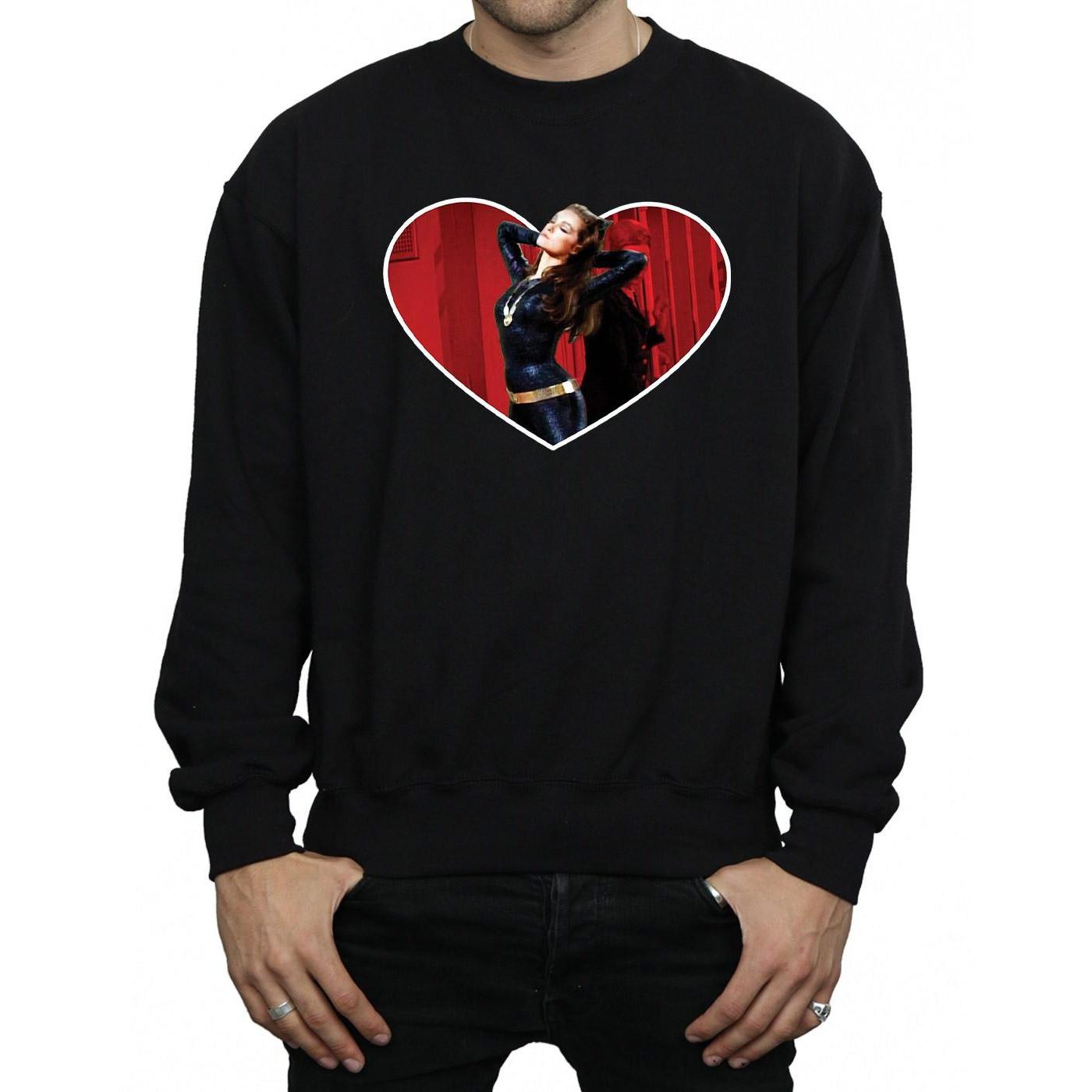 DC COMICS  Batman TV Series Catwoman Heart Sweatshirt 