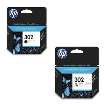 HP Pack de 2 cartouches d'encre noire/3 couleurs authentiques 302