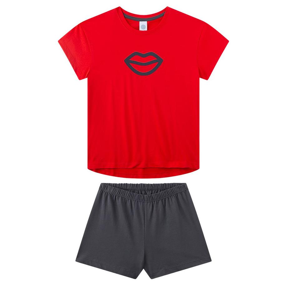 Pigiama Ragazze Confezione da 1 Vestibilità confortevole-Pyjama Teenager Kiss kurz
