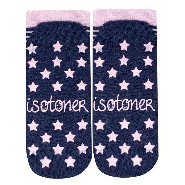 isotoner Calzini alla caviglia a righe per bambini con stampa a stella  