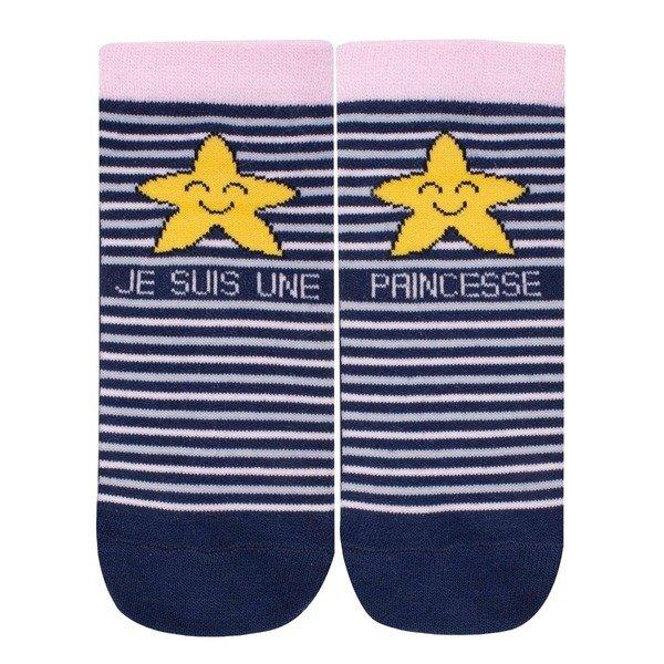 isotoner Calzini alla caviglia a righe per bambini con stampa a stella  