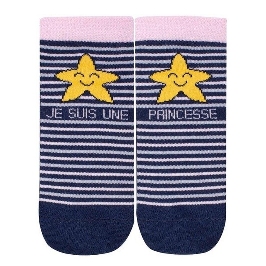 isotoner Kinder Gestreifte Knöchelsocken mit Sternenprint  