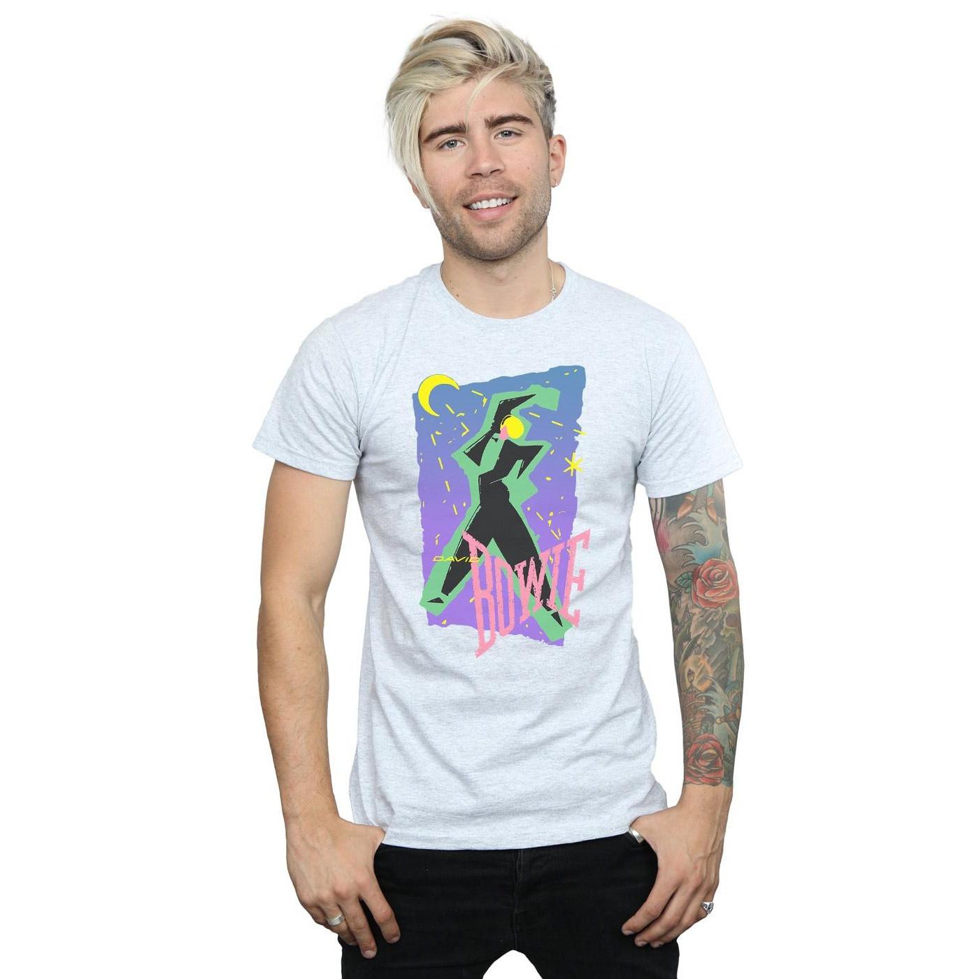 David Bowie Abstrakt Bedrucktes T-Shirt  
