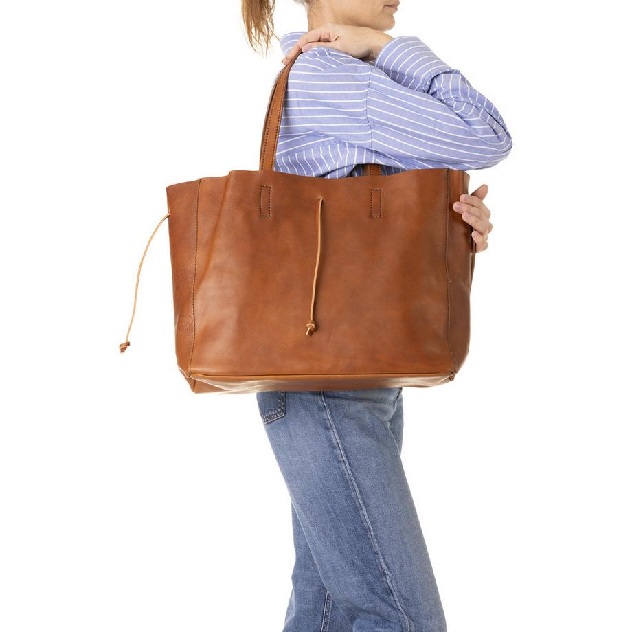 Viola Castellani Sac à bandoulière avec fermeture à lacets en cuir  