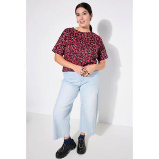 Studio Untold  T-shirt#, oversized, imprimé floral, manches mi-hauteur 