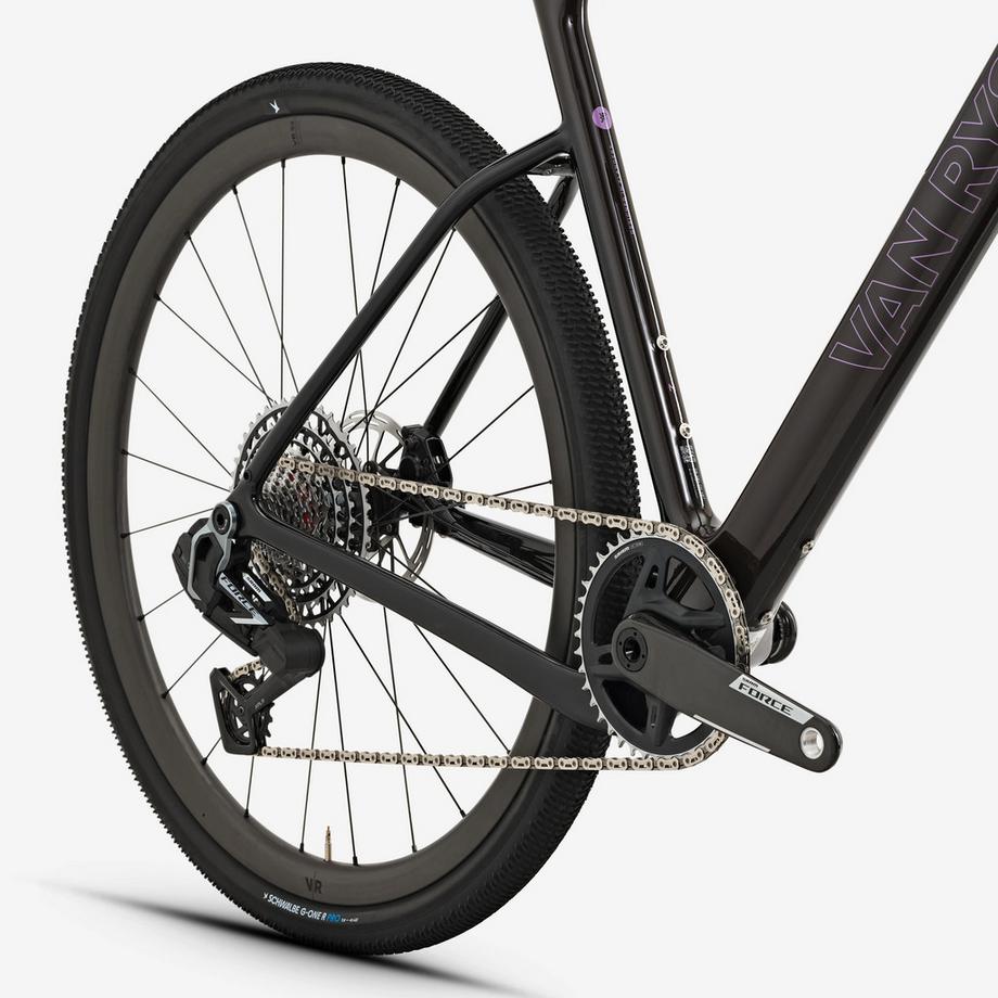 VAN RYSEL  Vélo gravel carbone SRAM Force XPLR 1x13v fourche suspendue, EDR-G CF Marron 