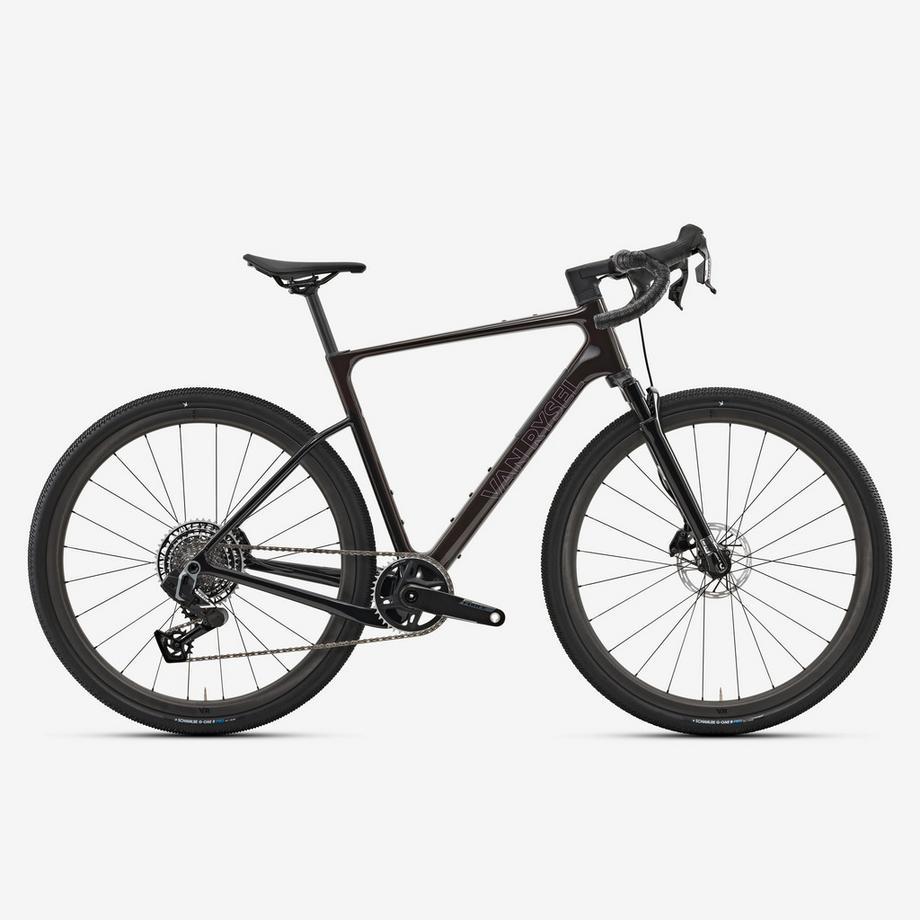Vélo gravel carbone SRAM Force XPLR 1x13v fourche suspendue, EDR-G CF Marron