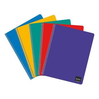 elco ELCO Spiralheft kariert 4mm A6 72885.07 hochweiss, 70g, ass. 50 Blatt  