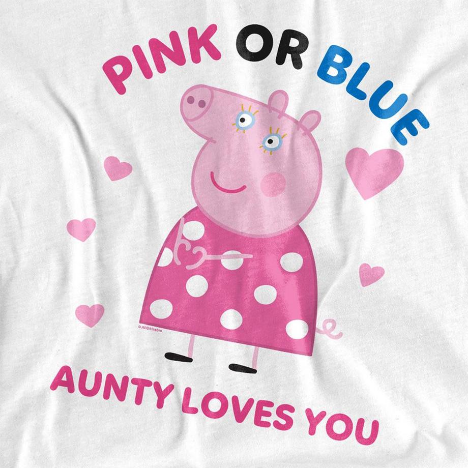 Peppa Pig T-Shirt Pink Or Blue Aunty Pig Loves You  