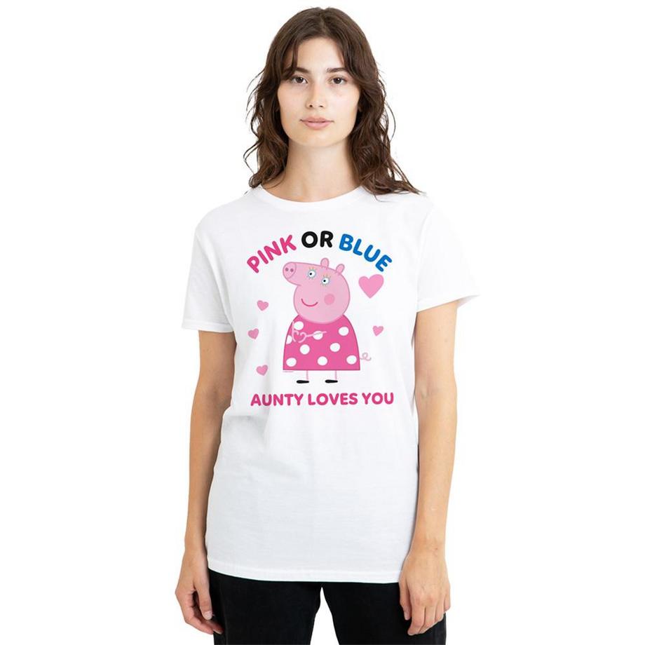 Peppa Pig T-Shirt Pink Or Blue Aunty Pig Loves You  