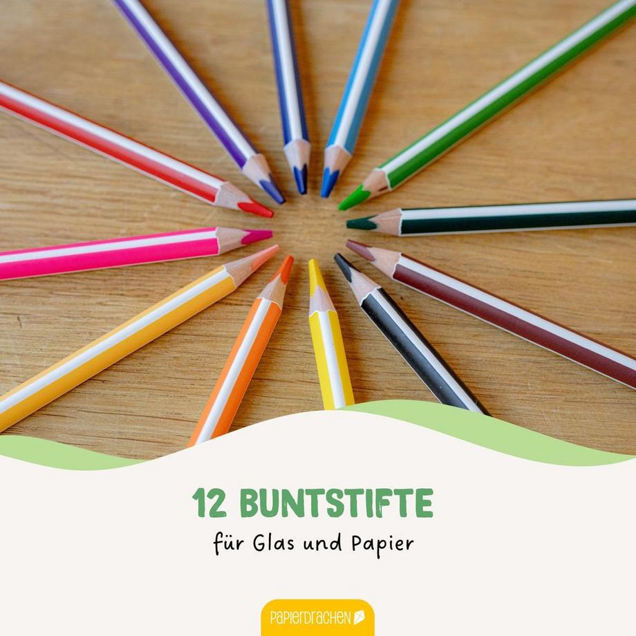 Papierdrachen Buntstifte für Glas und Papier  