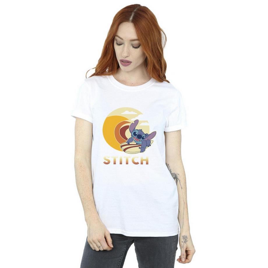 Disney Stitch Surfing T-Shirt Imprimé Graphique  