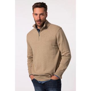 JP1880  Stricktroyer, Stehkragen, Zipper, Langarm, bis 7 XL 