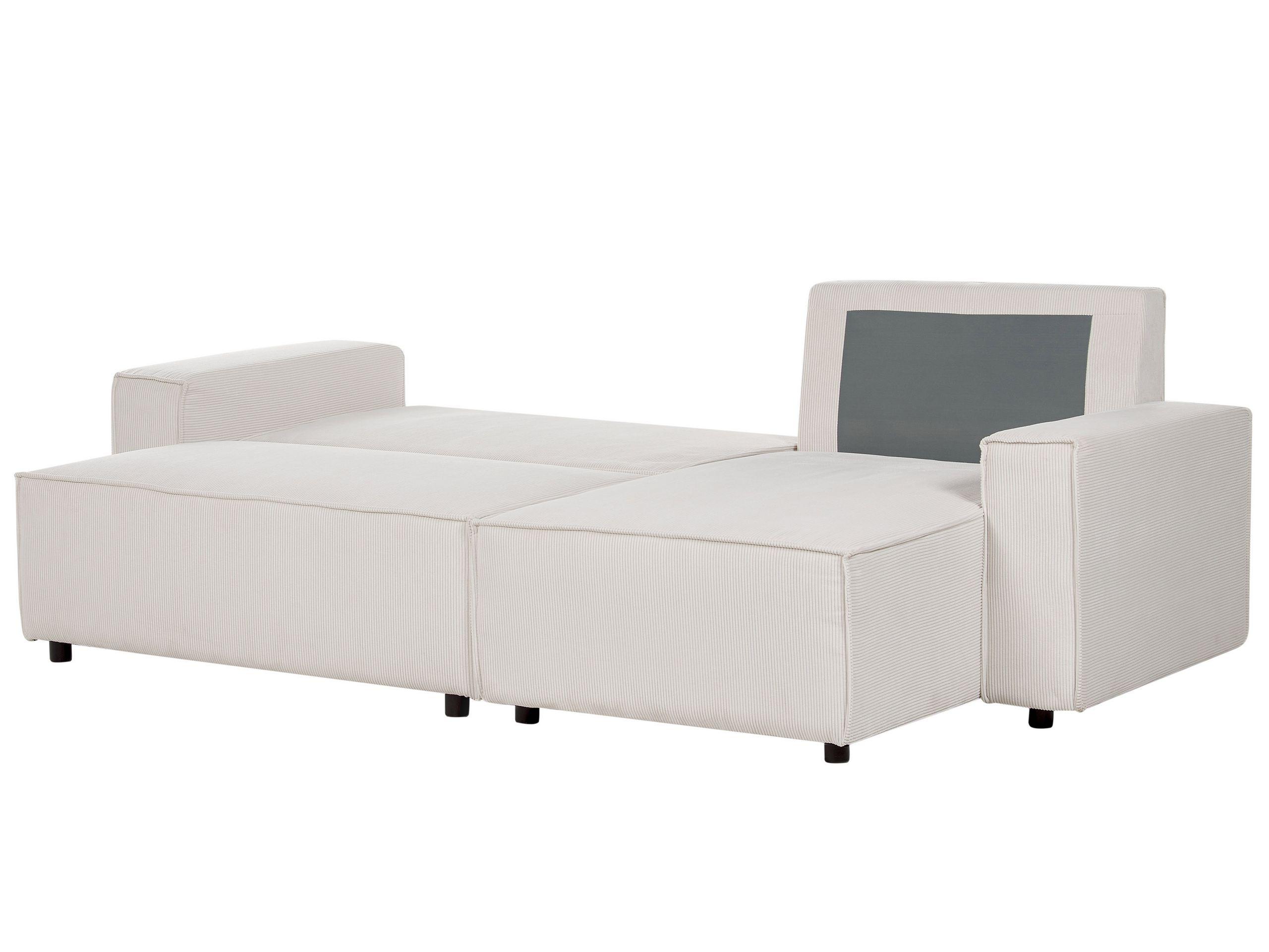 Beliani Canapé-lit en Velours côtelé Moderne ABACKA  
