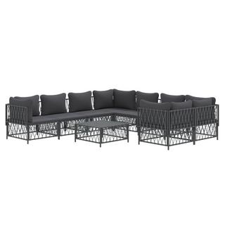 VidaXL Garten lounge set stahl  