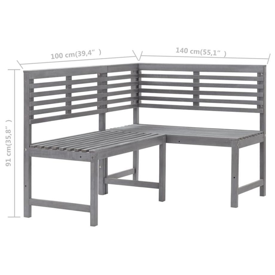 VidaXL Banc d'angle bois d'acacia  