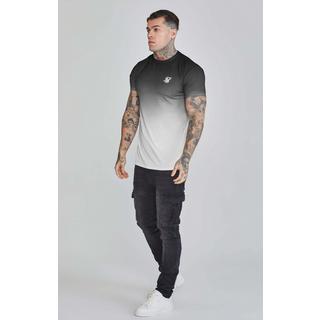 Sik Silk  T-Shirt Fade T-Shirt in Black, Grey 