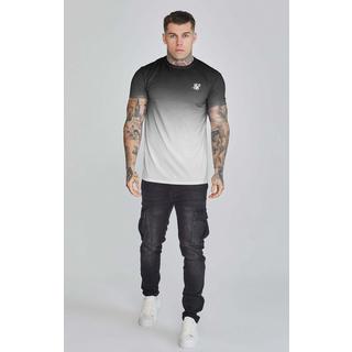 Sik Silk  T-Shirt Fade T-Shirt in Black, Grey 