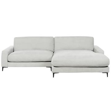 Linksseitiges Ecksofa aus Chenillegewebe Minimalistisch MALOY